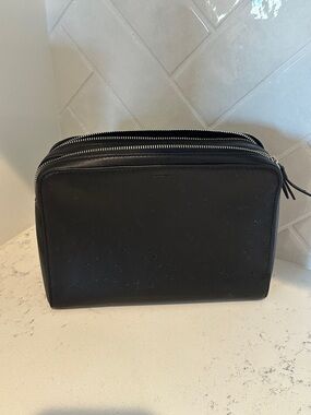 AllSaints black leather star perforated bag silver hardware like new